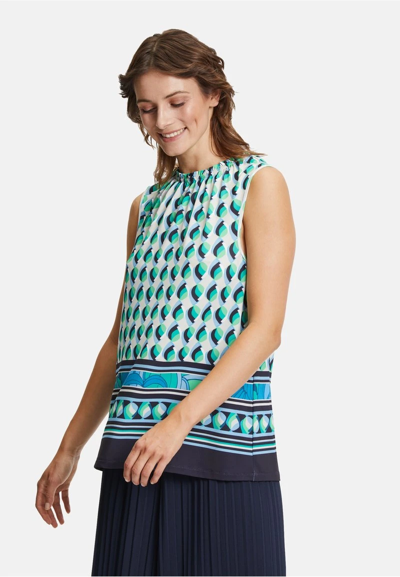 Betty Barclay MIT RÜSCHEN - Bluse - Dark Blue Beige 1 Betty Barclay MIT RÜSCHEN - Bluse - Dark Blue Beige