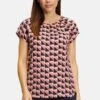 Betty Barclay MIT MUSTER - Bluse - Pink Dark Blue