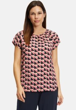 Betty Barclay MIT MUSTER - Bluse - Pink Dark Blue