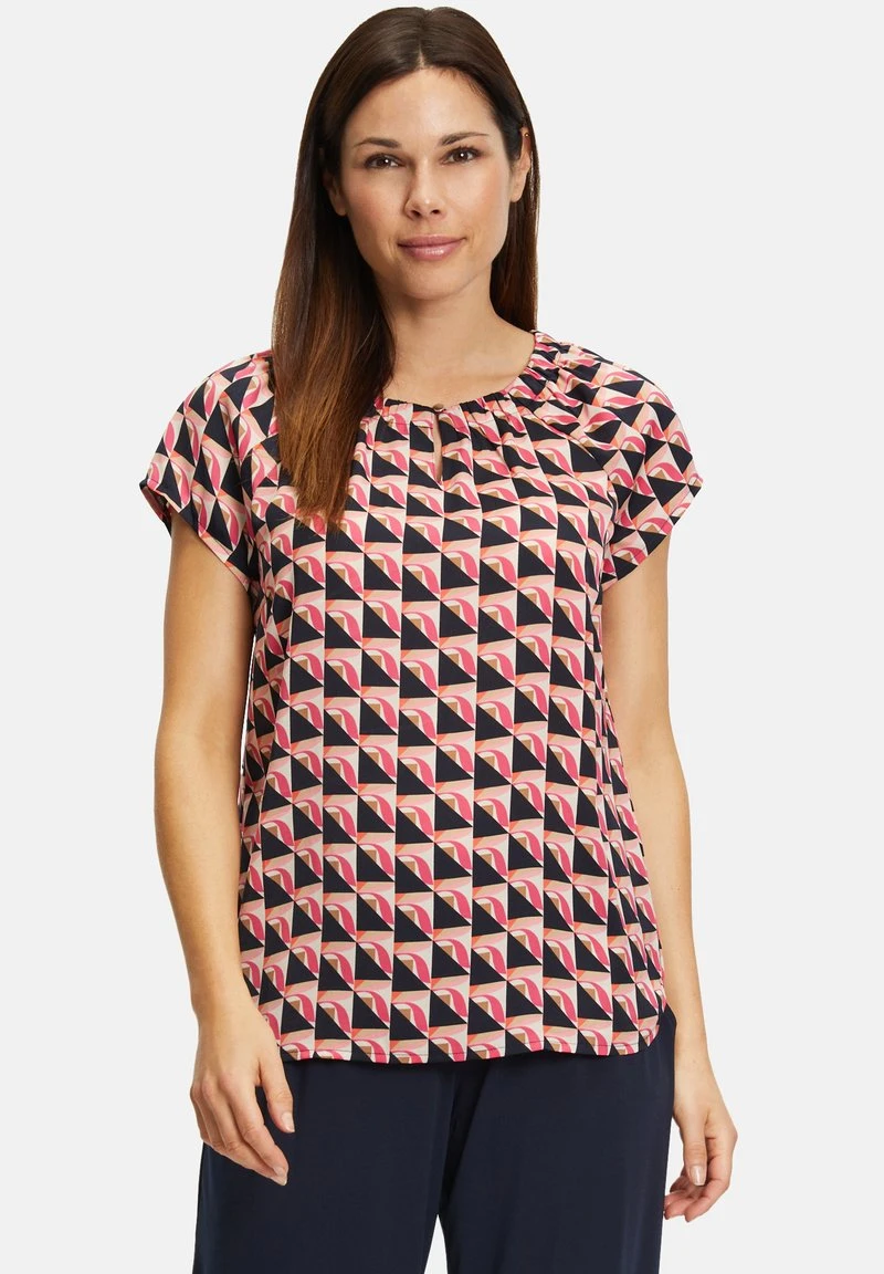 Betty Barclay MIT MUSTER - Bluse - Pink Dark Blue 1 Betty Barclay MIT MUSTER - Bluse - Pink Dark Blue