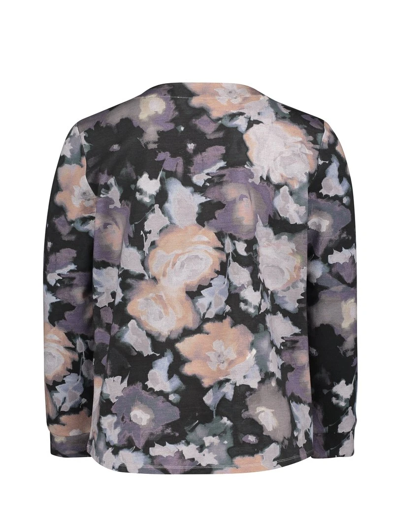 Betty Barclay MIT BLUMENPRINT - Sweatshirt - Schwarz Grau 2 Betty Barclay MIT BLUMENPRINT - Sweatshirt - Schwarz Grau – Bild 2