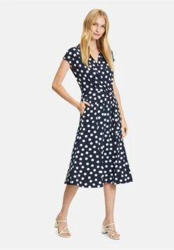 Betty Barclay MIT BIND - Jerseykleid - Dunkelblau Weiß