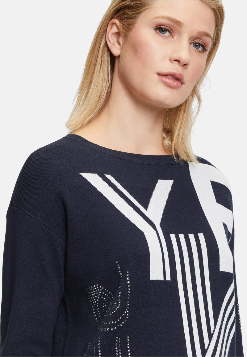 Betty Barclay À MOTIF JACQUARD - Strickpullover - Patch Dark Blue Cream 4 Betty Barclay À MOTIF JACQUARD - Strickpullover - Patch Dark Blue Cream – Bild 4