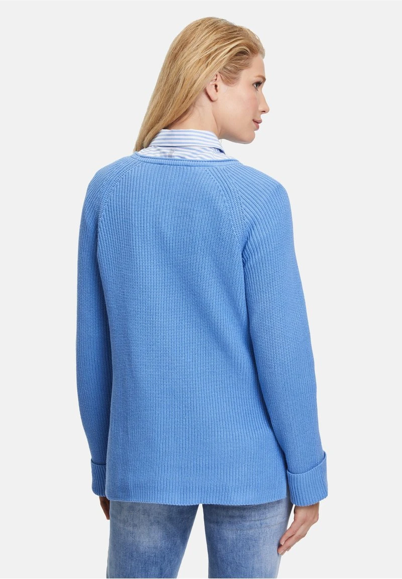 Betty Barclay GROB MIT SEITENSCHLITZEN - Strickpullover - Meer Blau 3 Betty Barclay GROB MIT SEITENSCHLITZEN - Strickpullover - Meer Blau – Bild 3