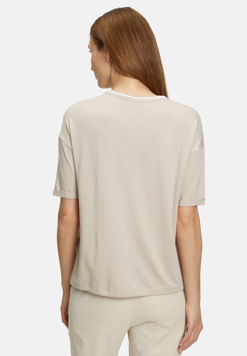 Betty Barclay CASUAL MIT TUNNELZUG - T-Shirt Print - Petrol Beige 3 Betty Barclay CASUAL MIT TUNNELZUG - T-Shirt Print - Petrol Beige – Bild 3