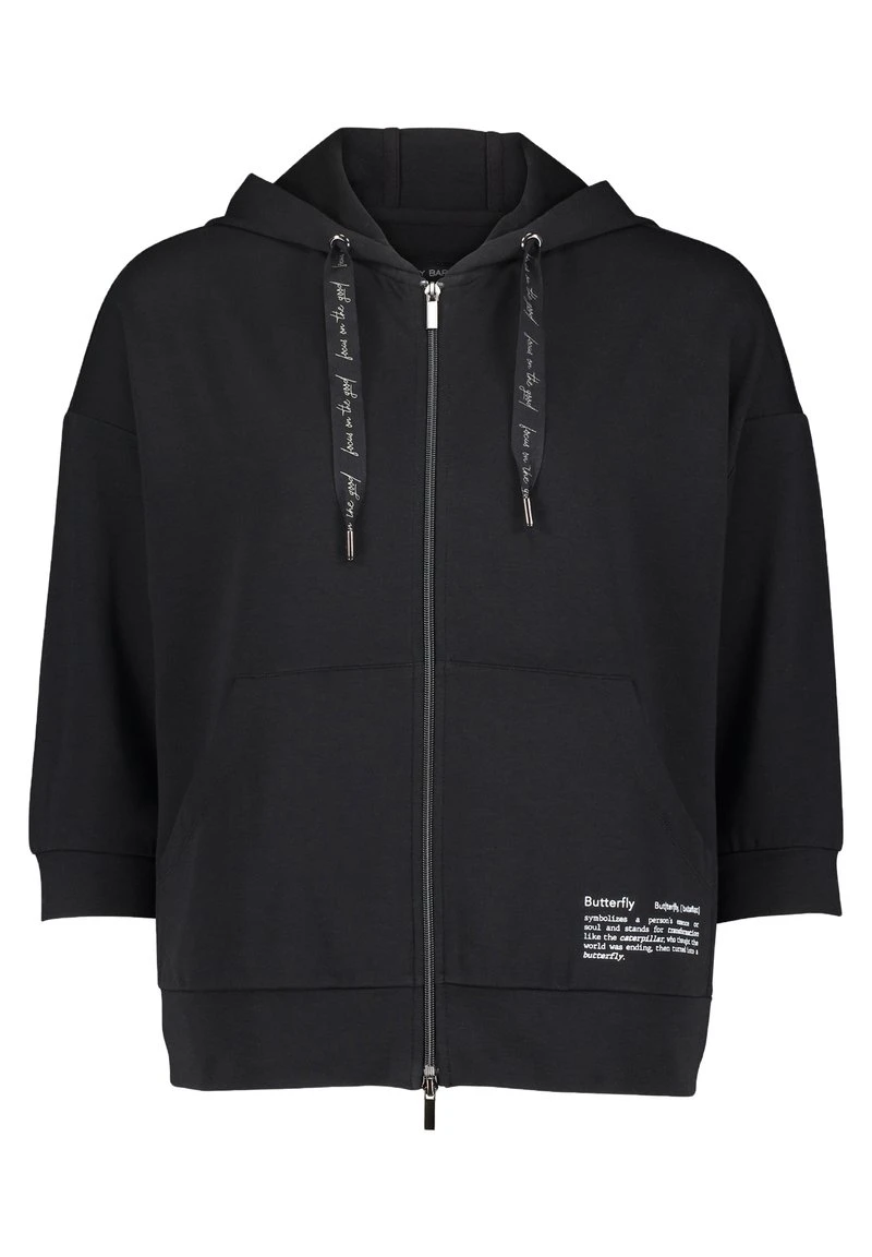 Betty Barclay MIT KAPUZE - Sweatjacke - Schwarz Weiß 3 Betty Barclay MIT KAPUZE - Sweatjacke - Schwarz Weiß – Bild 3