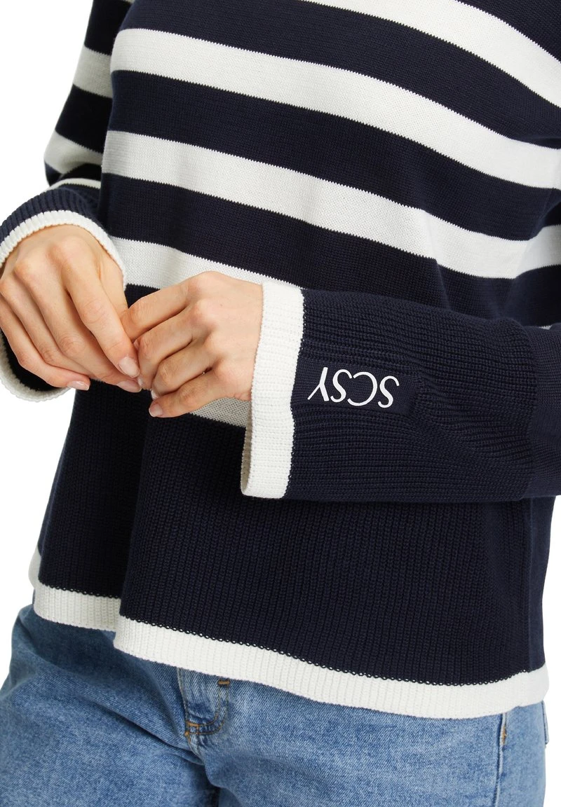 Betty Barclay MIT RINGEL - Strickpullover - Patch Dark Blue Cream 5 Betty Barclay MIT RINGEL - Strickpullover - Patch Dark Blue Cream – Bild 5