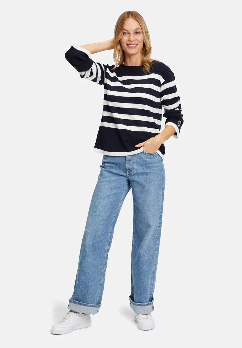 Betty Barclay MIT RINGEL - Strickpullover - Patch Dark Blue Cream 2 Betty Barclay MIT RINGEL - Strickpullover - Patch Dark Blue Cream – Bild 2