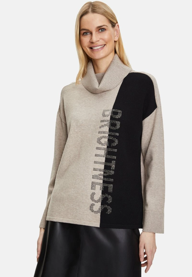 Betty Barclay Strickpullover - Patch Taupe Black 1 Betty Barclay Strickpullover - Patch Taupe Black