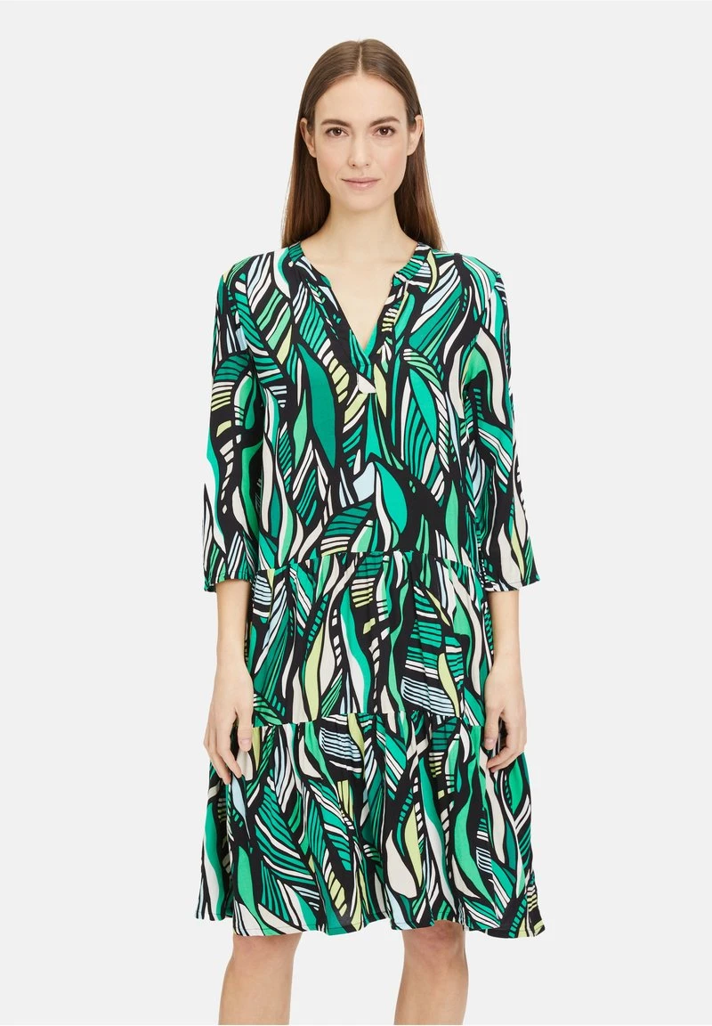 Betty Barclay Freizeitkleid - Grün Schwarz 1 Betty Barclay Freizeitkleid - Grün Schwarz