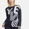 Betty Barclay À MOTIF JACQUARD - Strickpullover - Patch Dark Blue Cream