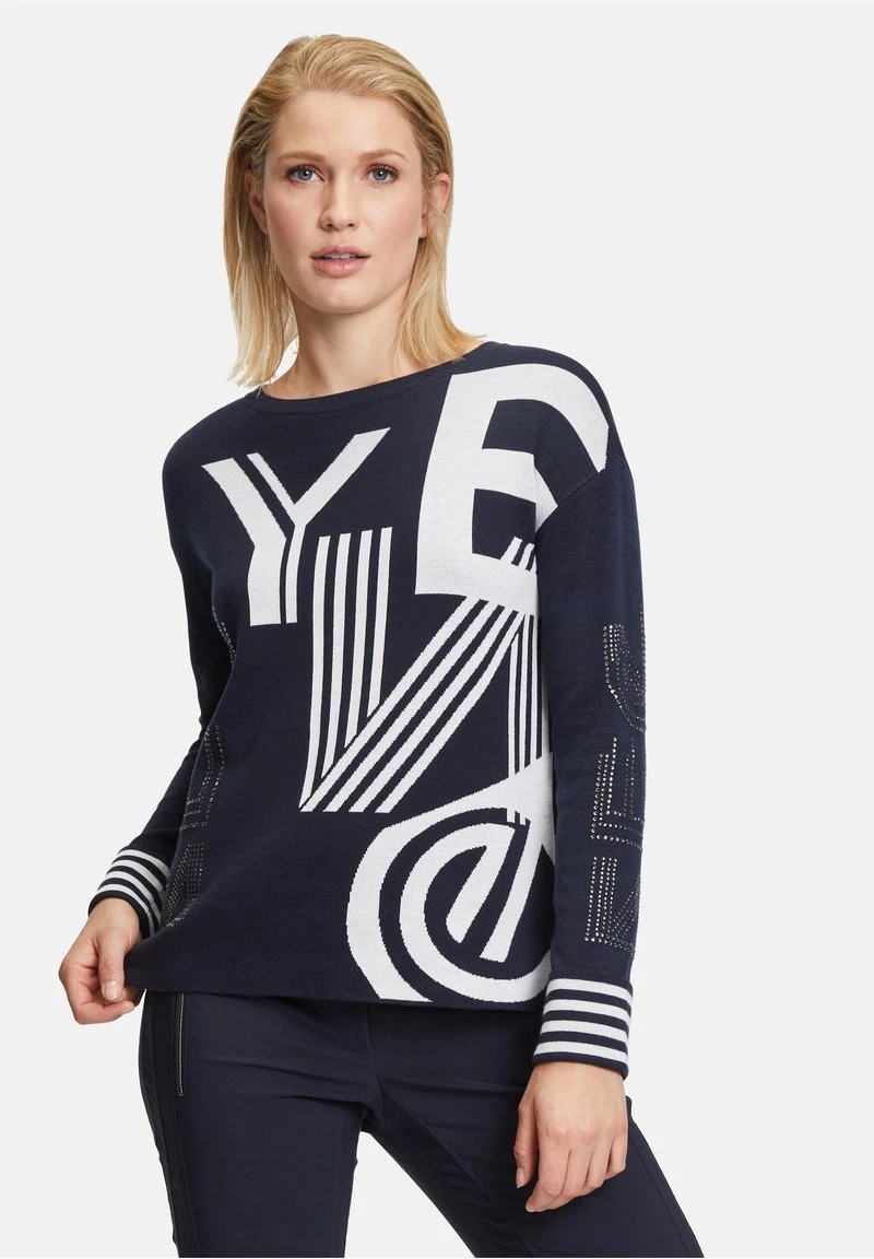 Betty Barclay À MOTIF JACQUARD - Strickpullover - Patch Dark Blue Cream 1 Betty Barclay À MOTIF JACQUARD - Strickpullover - Patch Dark Blue Cream