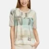 Betty Barclay CASUAL MIT TUNNELZUG - T-Shirt Print - Petrol Beige