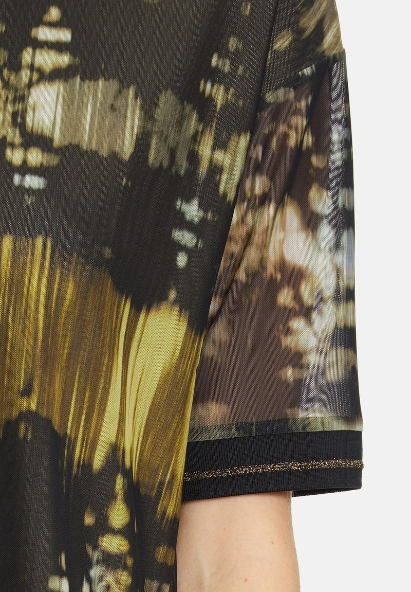 Betty Barclay LEICHT TRANSPARENTES MIT RIPPBÜNDCHEN - T-Shirt Print - Black/khaki 5 Betty Barclay LEICHT TRANSPARENTES MIT RIPPBÜNDCHEN - T-Shirt Print - Black/khaki – Bild 5