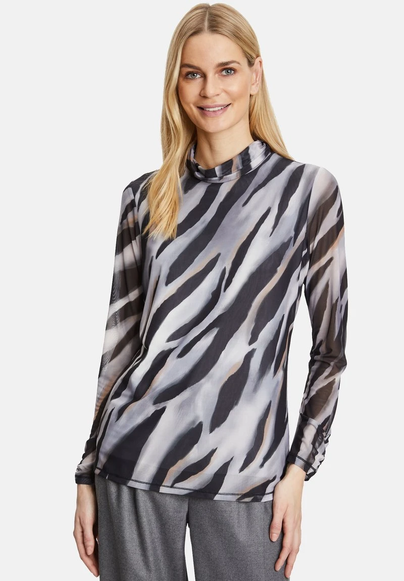 Betty Barclay MIT ANIMAL PRINT - Bluse - Schwarz Grau 1 Betty Barclay MIT ANIMAL PRINT - Bluse - Schwarz Grau