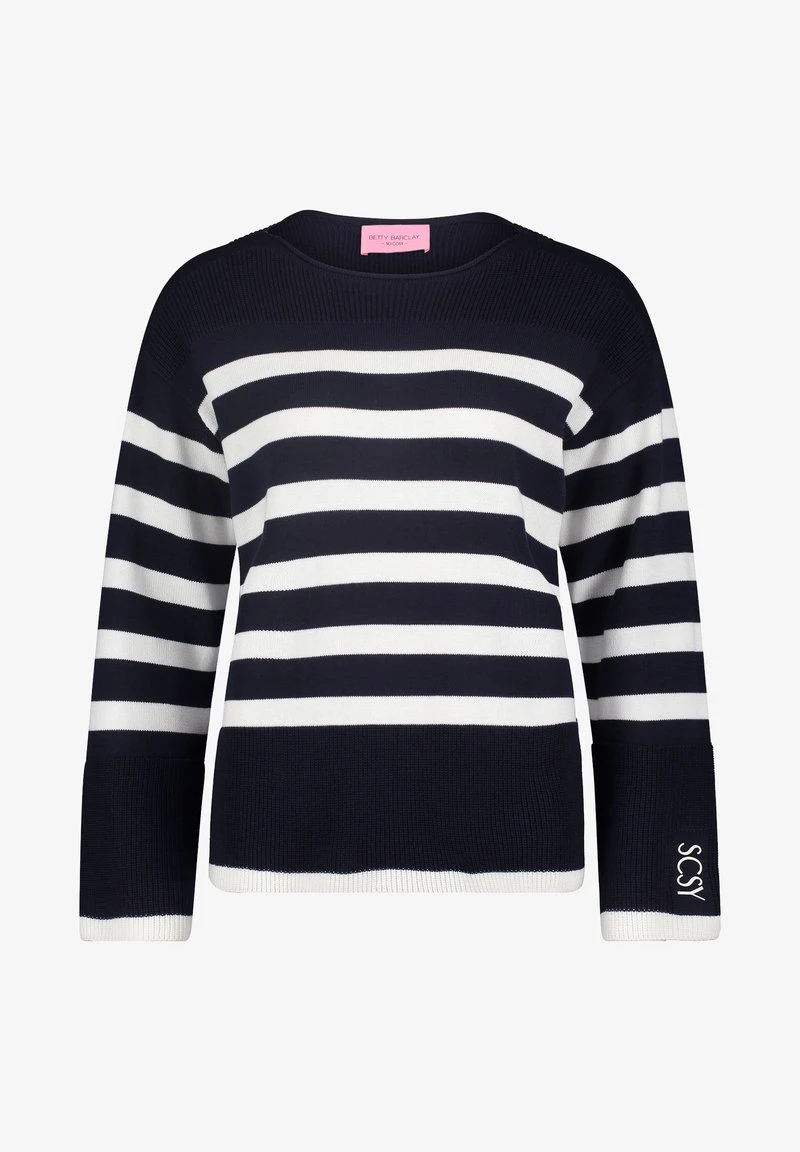 Betty Barclay MIT RINGEL - Strickpullover - Patch Dark Blue Cream 6 Betty Barclay MIT RINGEL - Strickpullover - Patch Dark Blue Cream – Bild 6
