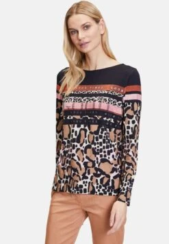 Betty Barclay MIT AUFDRUCK - Langarmshirt - Camel Black