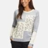 Betty Barclay COLOR BLOCKING - Strickpullover - Patch Grey Beige