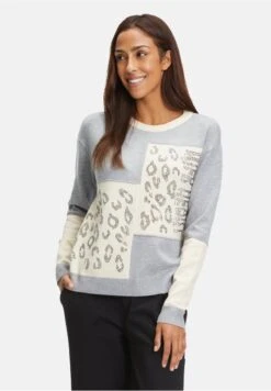 Betty Barclay COLOR BLOCKING - Strickpullover - Patch Grey Beige