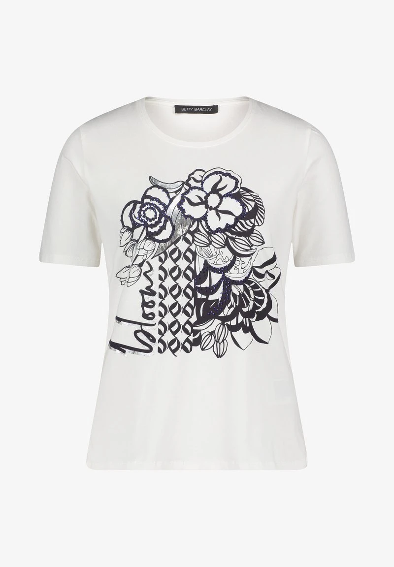 Betty Barclay MIT AUFDRUCK - T-Shirt Print - Weiß Dunkelblau 6 Betty Barclay MIT AUFDRUCK - T-Shirt Print - Weiß Dunkelblau – Bild 6