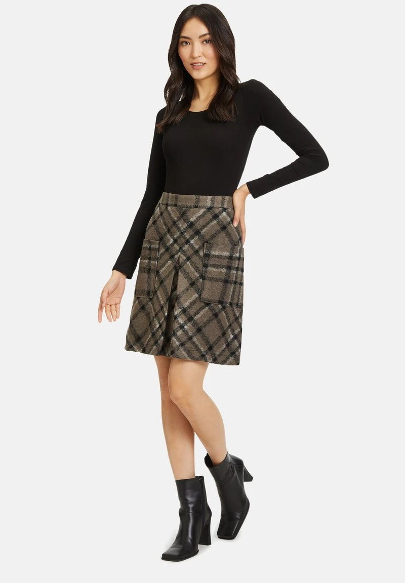 Betty Barclay A-Linien-Rock - Taupe Black 1 Betty Barclay A-Linien-Rock - Taupe Black