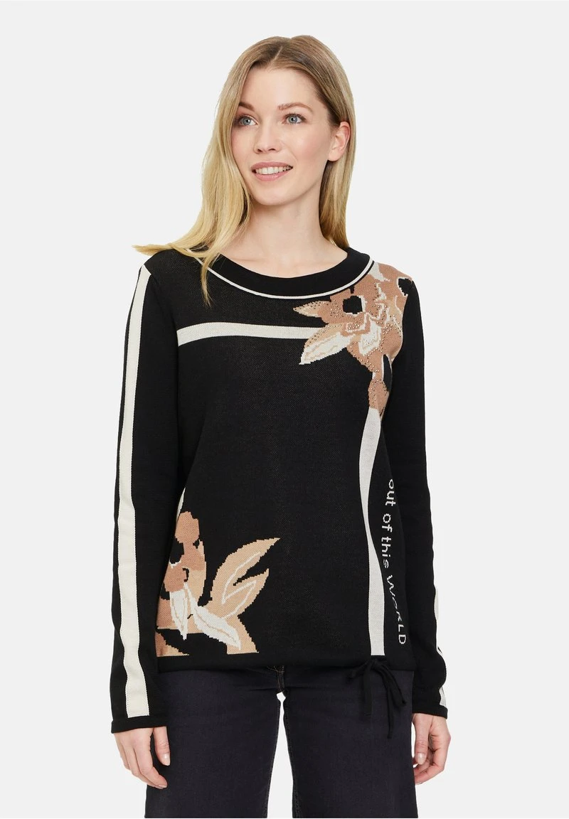 Betty Barclay MIT JACQUARD - Strickpullover - Patch Black Camel 1 Betty Barclay MIT JACQUARD - Strickpullover - Patch Black Camel