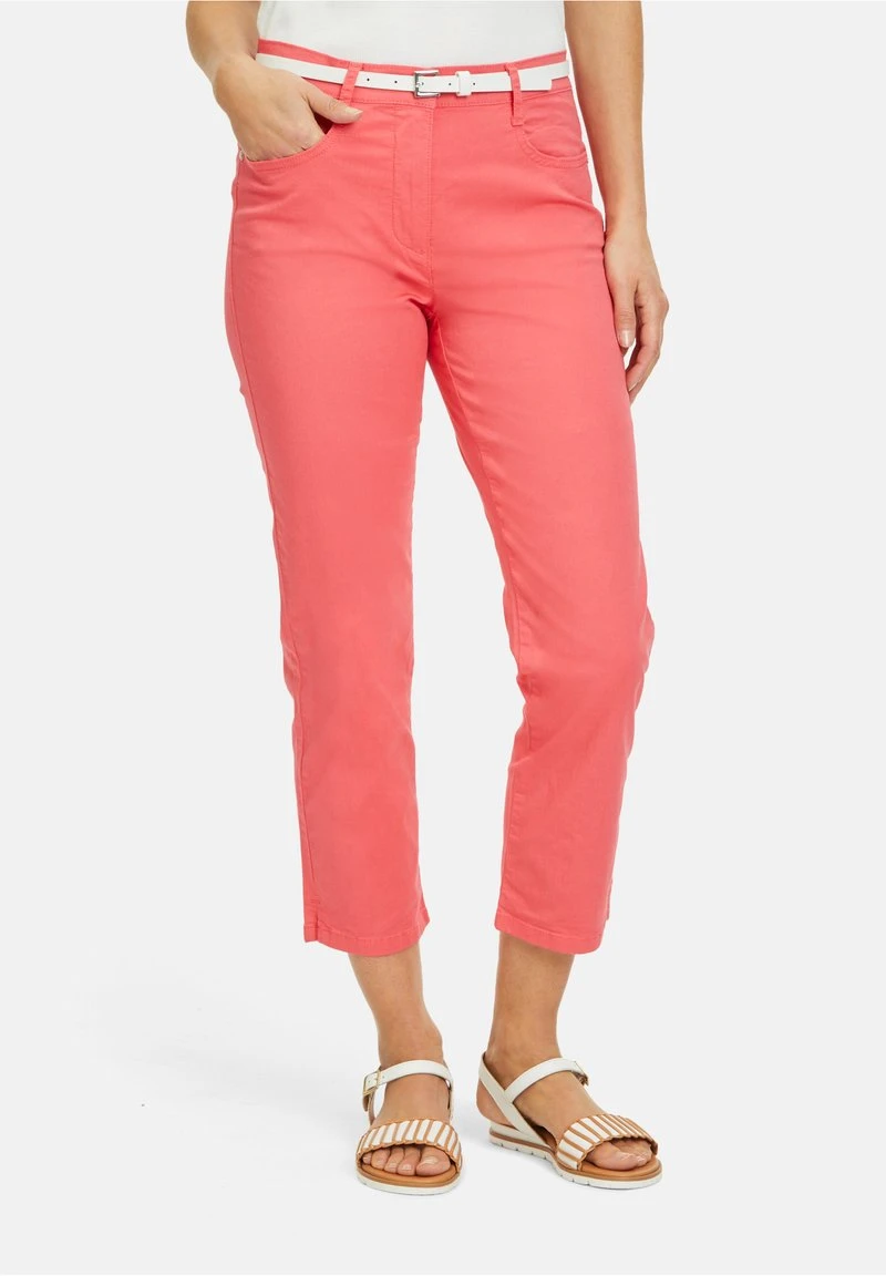 Betty Barclay SOMMER MIT GÜRTEL - Stoffhose - Koralle 1 Betty Barclay SOMMER MIT GÜRTEL - Stoffhose - Koralle