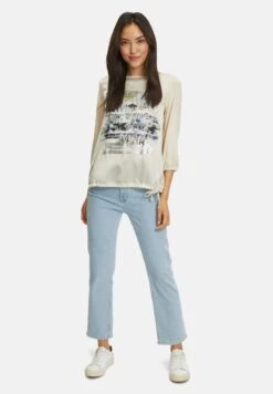 Betty Barclay MIT TUNNELZUG - Langarmshirt - Beige Blau