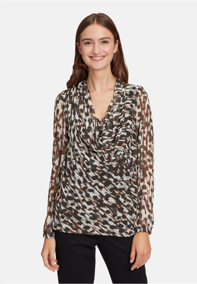 Betty Barclay LANGARM - Bluse - Schwarz Grau 1 Betty Barclay LANGARM - Bluse - Schwarz Grau