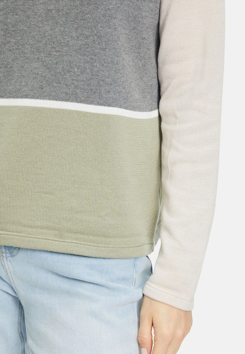 Betty Barclay COLOUR BLOCKING - Strickpullover - Patch Green Grey 5 Betty Barclay COLOUR BLOCKING - Strickpullover - Patch Green Grey – Bild 5