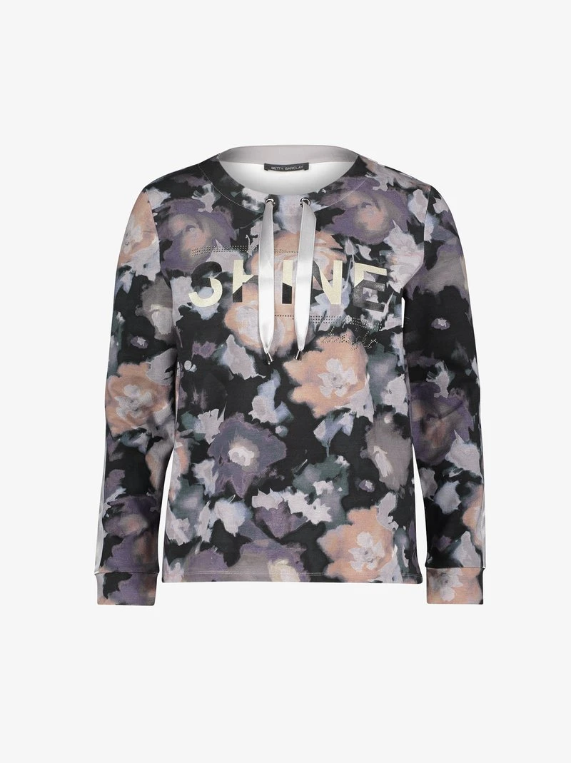 Betty Barclay MIT BLUMENPRINT - Sweatshirt - Schwarz Grau 3 Betty Barclay MIT BLUMENPRINT - Sweatshirt - Schwarz Grau – Bild 3