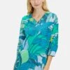 Betty Barclay MIT MUSTER - Bluse - Blau Grün