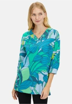 Betty Barclay MIT MUSTER - Bluse - Blau Grün