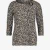 Betty Barclay MIT SCHNALLE - Langarmshirt - Beige Schwarz